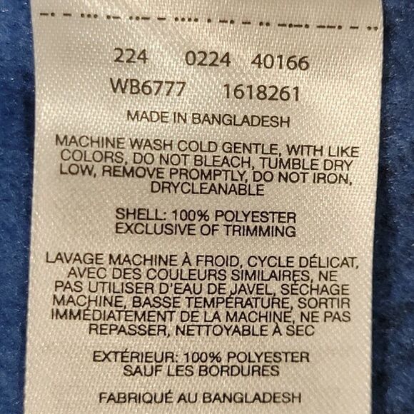 Columbia Fleece Jacket Boys Youth Size Large 14/16 Zing III Blue Check Zip Front - Picture 12 of 15
